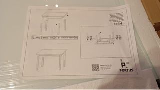 Mesa de cocina Portus 110x70cm con cajón