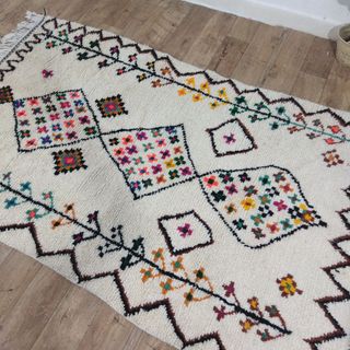 Alfombra Azilal Floral Hecha a Mano 240x145cm