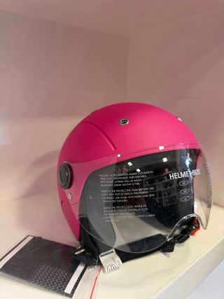 Casco fucsia opaco per bambina