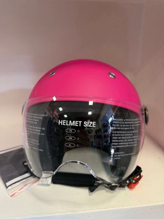 Casco fucsia opaco per bambina