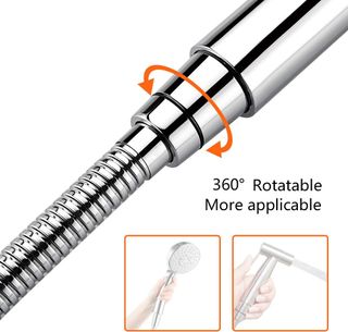 GRIFEMA Manguera Ducha 2m, Flexo de Ducha Acero In