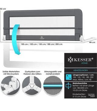 Barandilla Cama/Cuna Gris