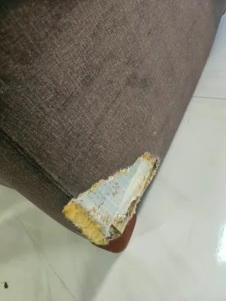 Sofá Chaiselongue Beige y Marrón