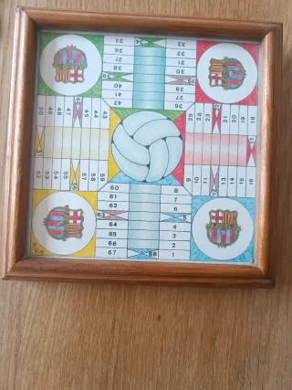 Parchís madera FC Barcelona hecho a mano