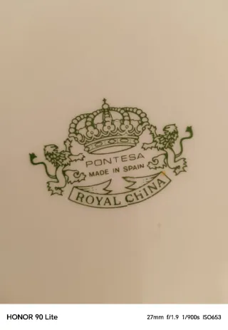 Lote 6 Platos llanos, grandes. Porcelana. Pontesa.