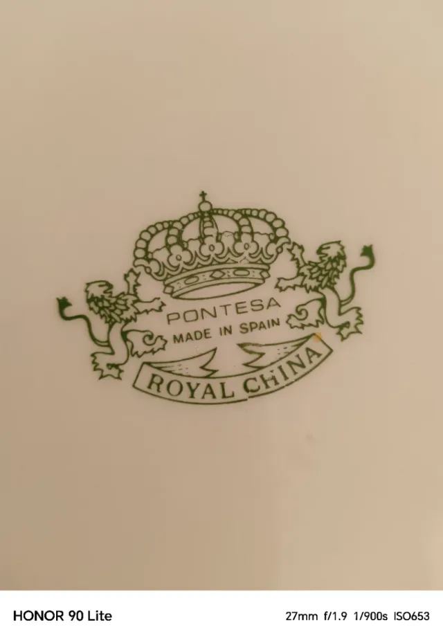 Lote 6 Platos llanos, grandes. Porcelana. Pontesa.