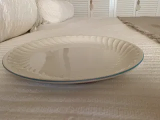 Lote 6 Platos llanos, grandes. Porcelana. Pontesa.