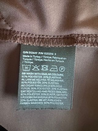 Top lencero H&M encaje marrón Talla M