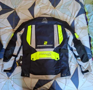 Chaqueta Moto Nava Tech 3/4 Touareg Gris Azul