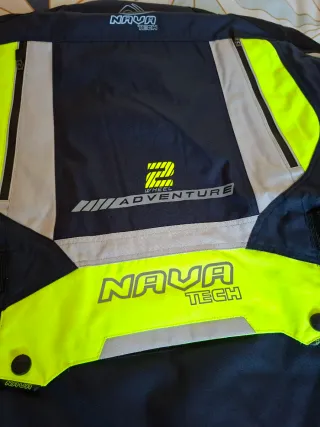 Chaqueta Moto Nava Tech 3/4 Touareg Gris Azul