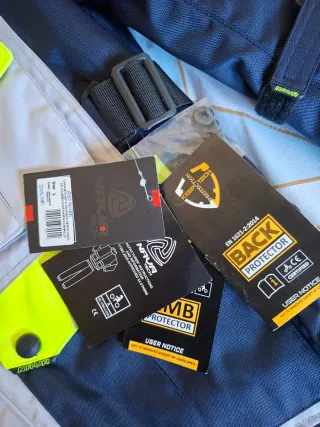 Chaqueta Moto Nava Tech 3/4 Touareg Gris Azul