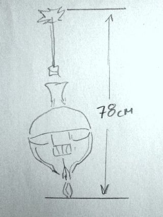 Lámpara de techo colgante vintage colonial. Bronce