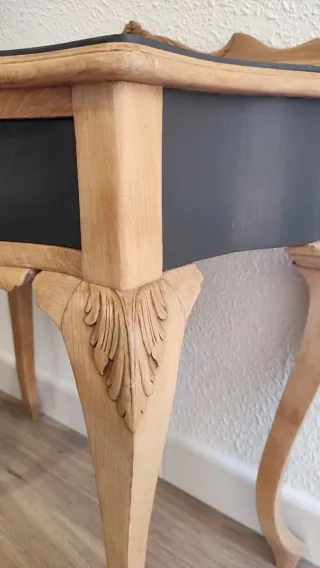 Mesita Auxiliar Estilo Luis XV, mesita de noche