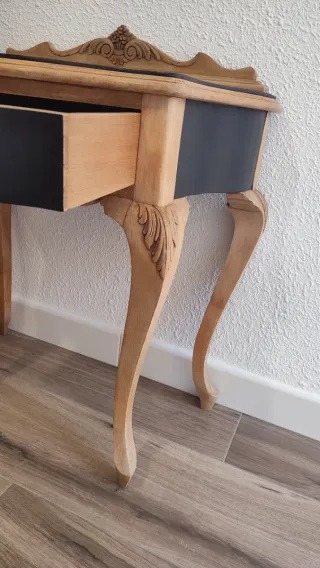 Mesita Auxiliar Estilo Luis XV, mesita de noche