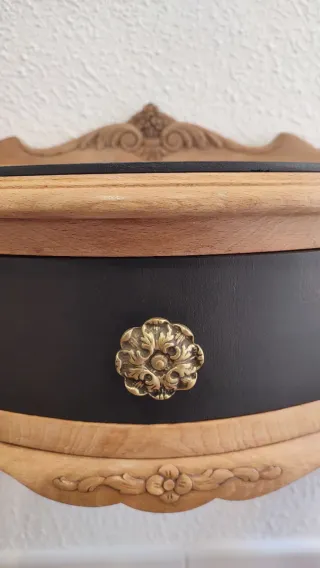 Mesita Auxiliar Estilo Luis XV, mesita de noche