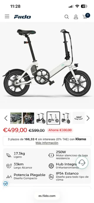 Bicicleta Eléctrica Fiido D3