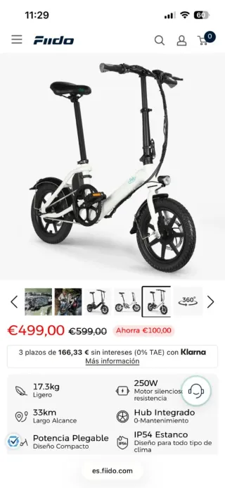 Bicicleta Eléctrica Fiido D3