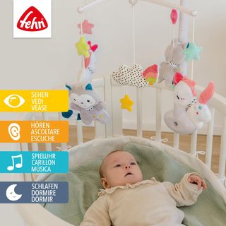 Fehn 057027 Móvil musical Aiko & Yuki, móvil con s