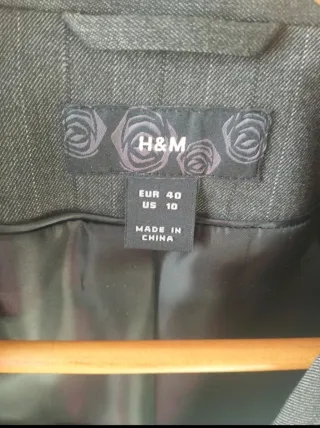 Americana H&M Gris Rayas