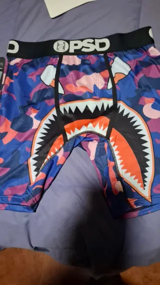 Calzoncillos PSD Bape Talla L Tiburón Camuflaje