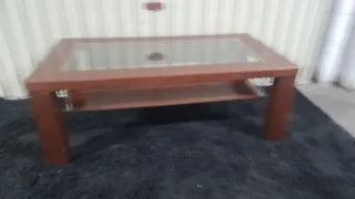 Mesa de centro madera y cristal