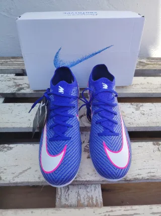 Nike Air Mercurial Botas Fútbol Azul/Rosa