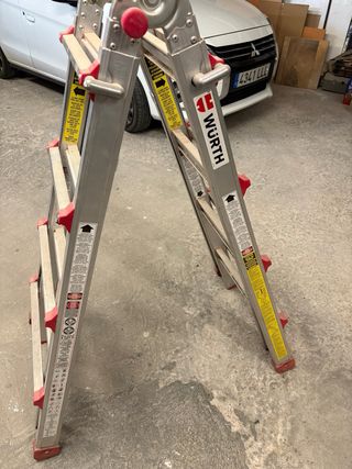 Escalera telescópica 4+4 peldaños