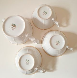 Set Tazze Da Te Porcellana Victoria Vintage