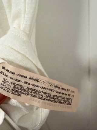 Massimo Dutti Camiseta Blanca Bordada