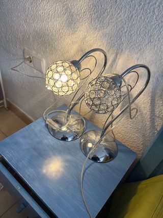 Lámparas de mesa con cristales
