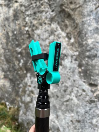 Pértiga escalada turquesa