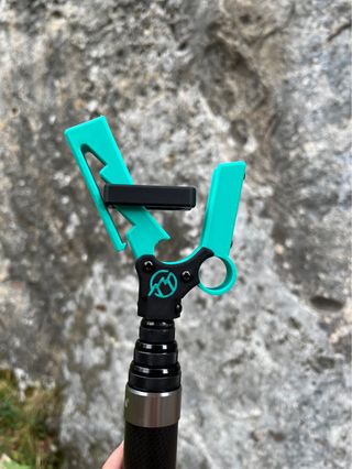 Pértiga escalada turquesa