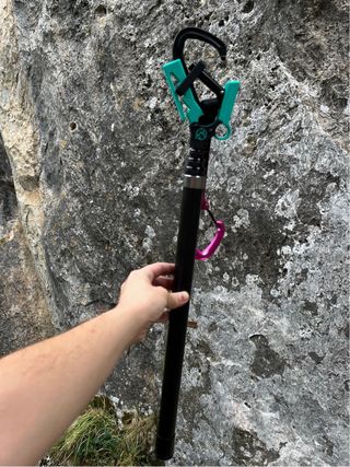 Pértiga escalada turquesa