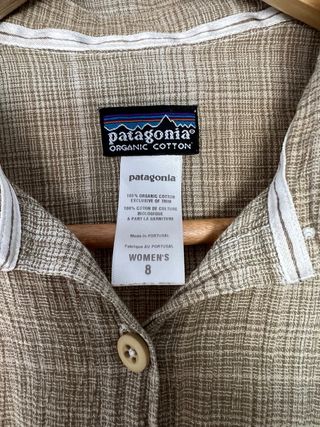 Camisa Patagonia manga corta cuadros mujer Talla S