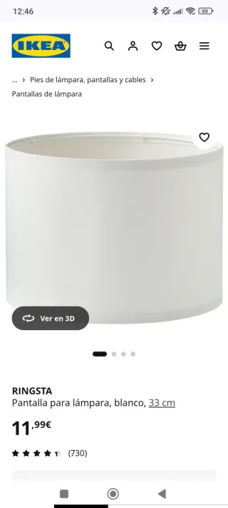 Lámpara de techo IKEA RINGSTA