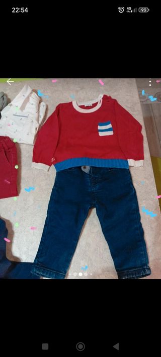 Lotto bambino maglia e pantaloni rossi