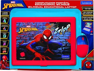 LEXIBOOK, Spider-Man, Portátil Educativo y Bilingü