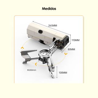 Hornillo Camping Gas Portátil Plegable