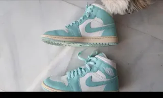 Nike Air Jordan 1 Mid Teal White Talla 38