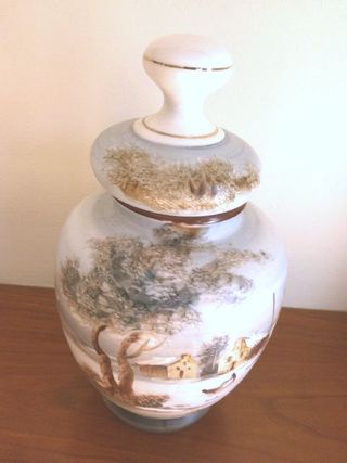 Jarrón Tibor porcelana pintado a mano - Valor+110€