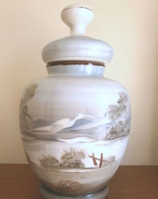 Jarrón Tibor porcelana pintado a mano - Valor+110€