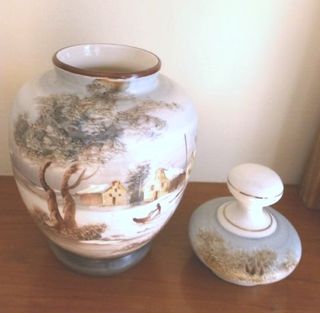 Jarrón Tibor porcelana pintado a mano - Valor+110€