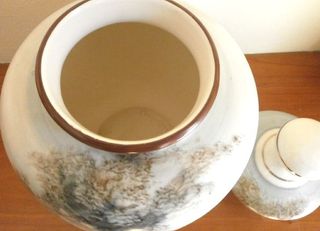 Jarrón Tibor porcelana pintado a mano - Valor+110€