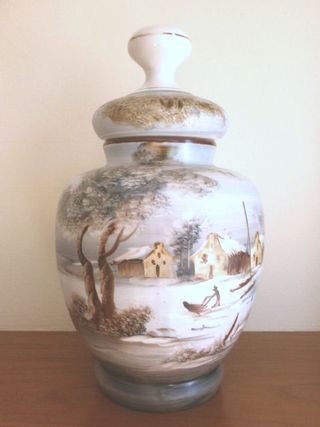 Jarrón Tibor porcelana pintado a mano - Valor+110€