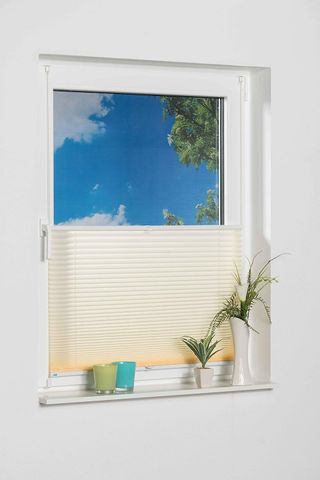 Khome Estor Plisado Klemmfix, Poliéster, Blanco, B