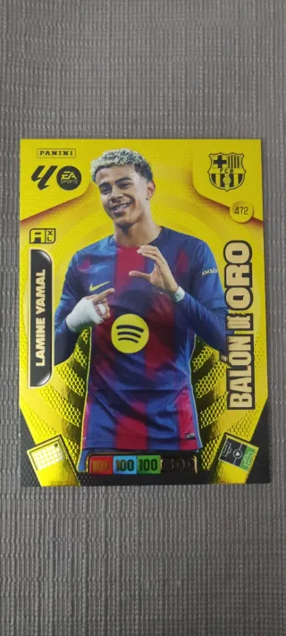 Cromo Panini Lamine Yamal Balón de Oro 472