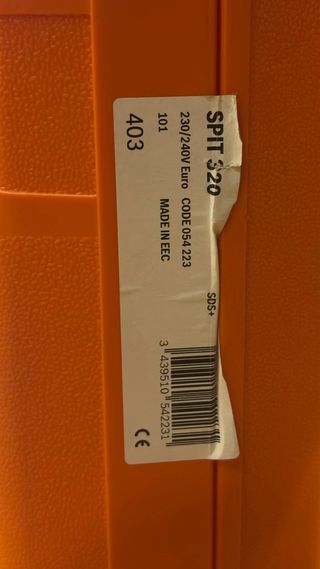 Taladro percutor SPIT 320. El mejor taladro SPIT