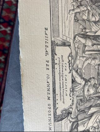 Grabado antiguo anatomía Andreae Vesarii