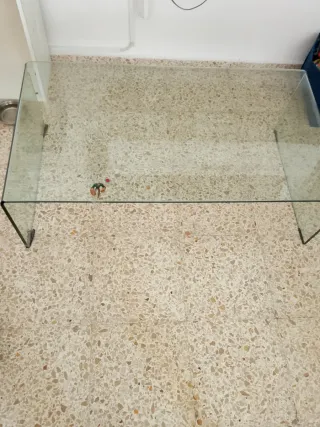 Mesa de centro de cristal