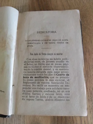 Libro de lectura EL CUARTO DE HORA DE ORACIÓN 1922